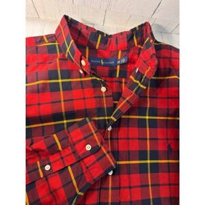 Ralph Lauren Plaid Button Down Shirt Men's 2XLT Classic Fit